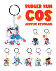 Burger Kun Cosplay Acrylic Keychain Set