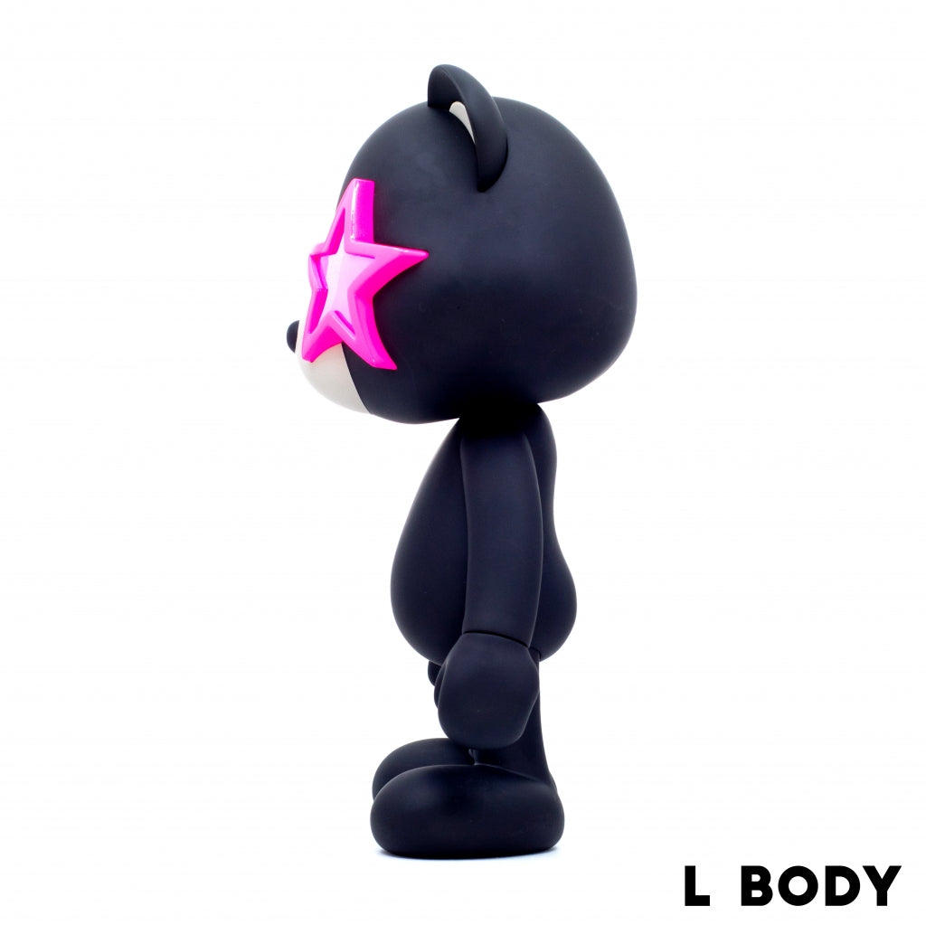 Phanta Bear Black with Pink Glasses L Body (400%)
