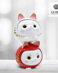 Cat Daruma (White)