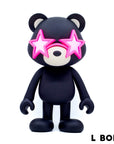 Phanta Bear Black with Pink Glasses L Body (400%)