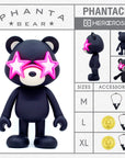 Phanta Bear Black with Pink Glasses L Body (400%)