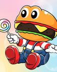 Baby Burger Kun Square Wallpaper